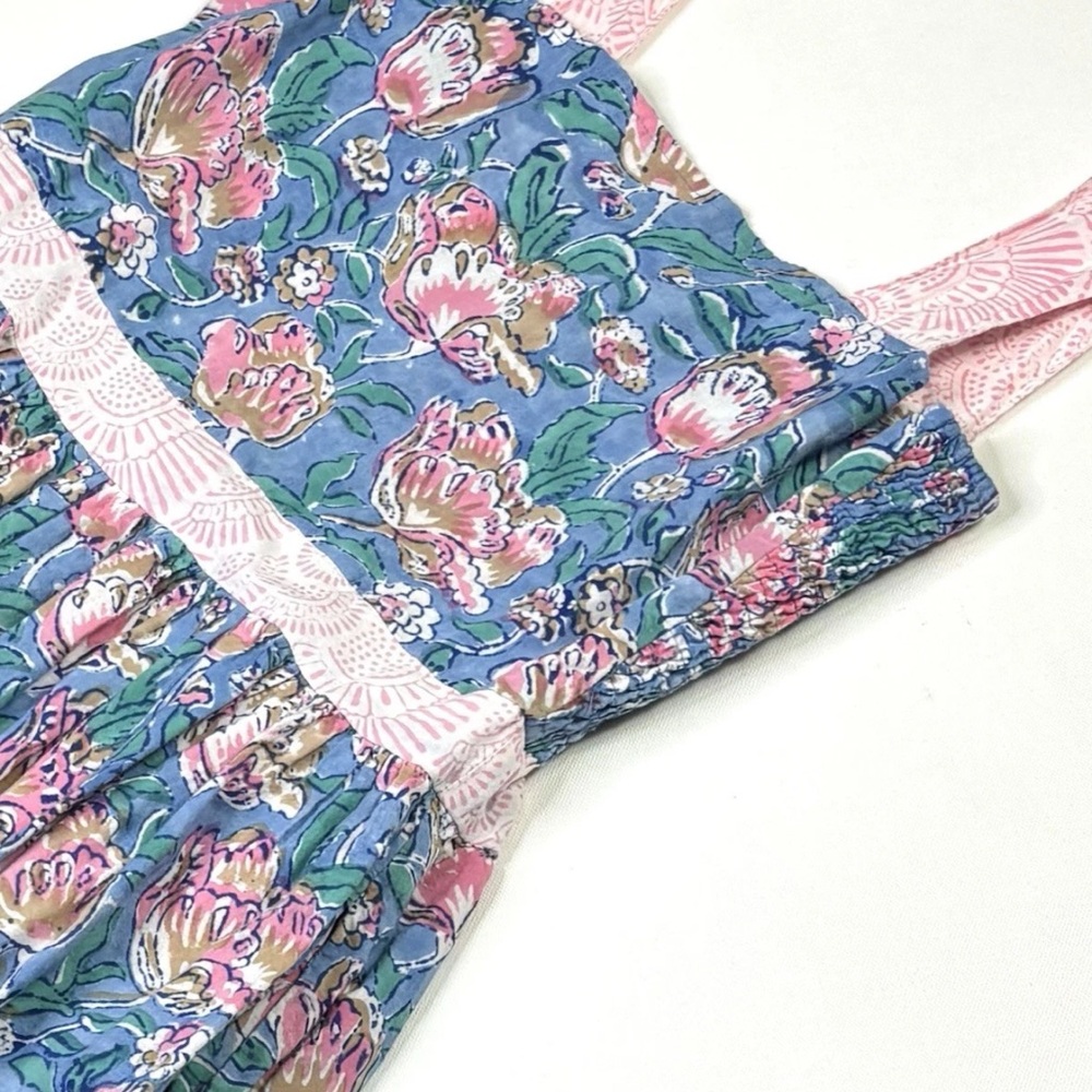 Vintage Gingy Dress Women’s Small Floral Maxi Sleeveless Fennerton Collection - Picture 10 of 11